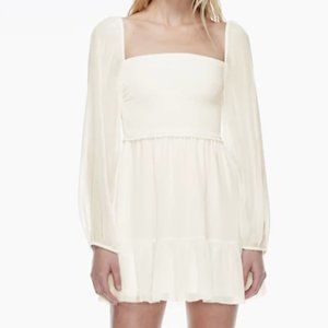 Aritzia Wilfred Tempest Mini Dress Light Birch XS